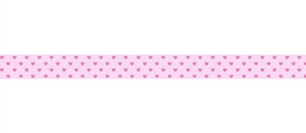 Klebeband Reispapier rosa Herz Abschnitt